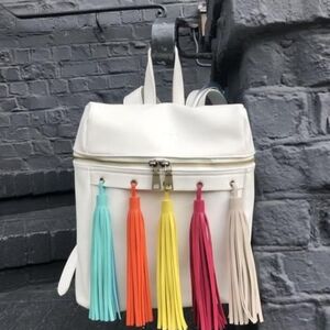 Multicolor Tassel Women's Backpack